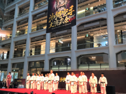 東京で初開催された沖縄空手大演武会（２０１９年２月、ＪＲ東京駅隣接会場）